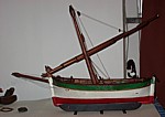 Il modellino eseguito dallo scomparso Giagin di un leudo, tipica imbarcazione rivana, camion del mare - clic per ingrandire - 88 KB (800x564px)