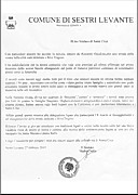 Lettera del Sindaco di Sestri Levante al Sindaco di Santa Cruz (27.02.2003)
 clic per leggere - 139 KB